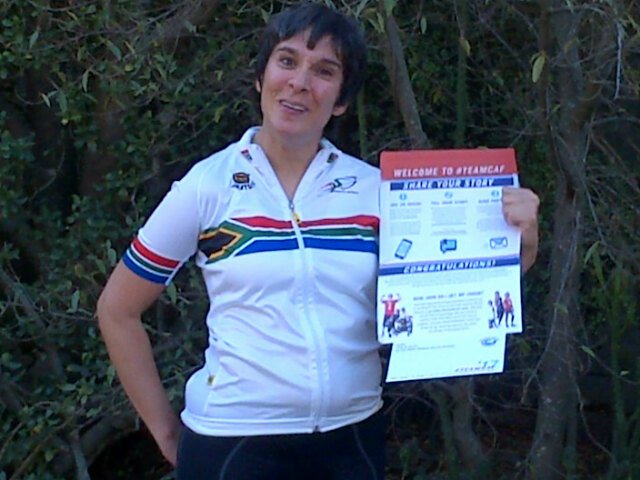 Thank you <a href="/CAFoundation/">Challenged Athletes Foundation</a> for the grant! Really appreciate the chance to continue the journey. #TeamCAF #SAChampionsJersey #WorldChampionships