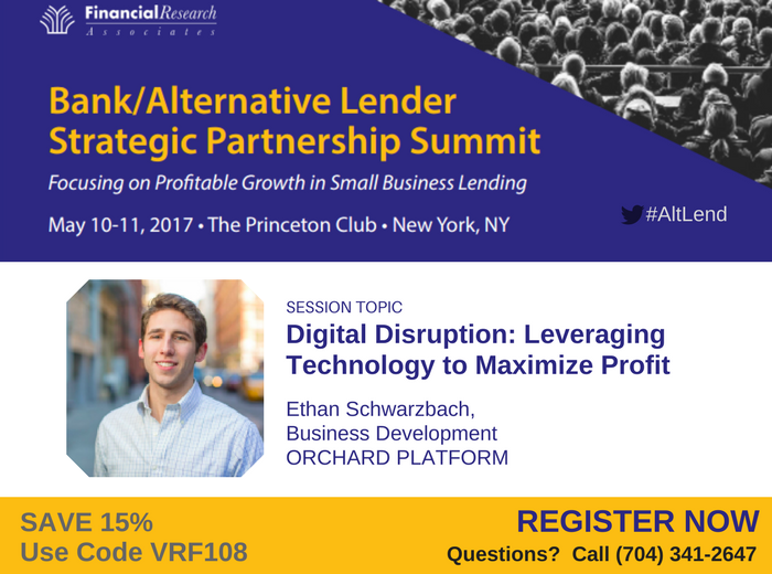 FRAConferences's tweet photo. @orchardplatform exec to cover Digital Disruption: Leveraging Technology to Maximize Profit at  #AltLend. Go here https://t.co/NmcEUsj42i https://t.co/SXY1b9Hv6T