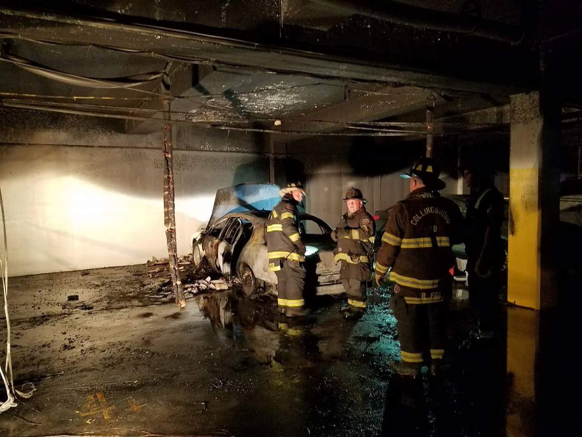 Nice work Collingswood &amp; neighboring firefighters: Stopped a spreading fire in a highrise apartment building's underground parking garage.