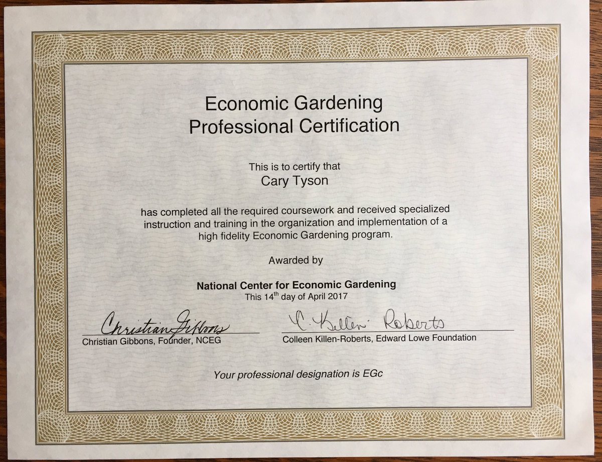 Thanks @LoweFoundation #EG #economicgardening #economicdevelopment #ecdev