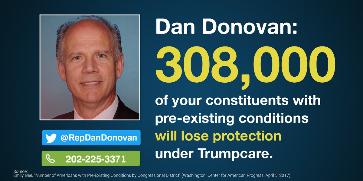 BarbaraRN57's tweet image. .@RepDanDonovan Trumpcare already takes health care from millions, and it's only getting worse. #ResistTrumpcare