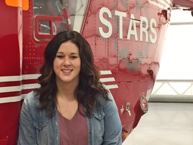STARSambulance's tweet photo. "By volunteering for STARS, I have peace of mind" - Karlie Chatterson, Regina, SK. Visit https://t.co/zf2kk2TTfY for her full story #NVW2017 https://t.co/yqHs8SXa50