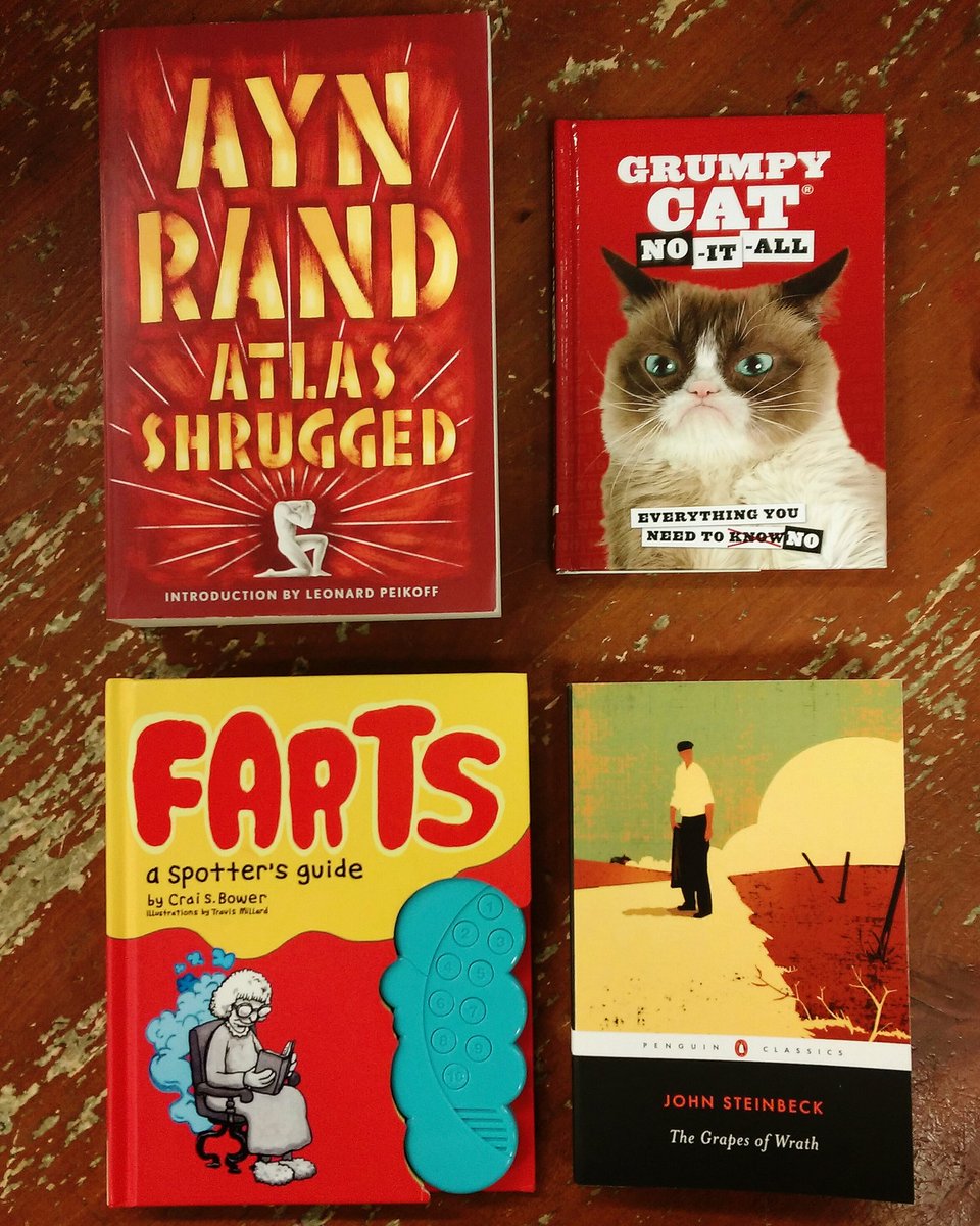 What do #aynrand, #grumpycat, #johnsteinbeck, and #farts all have in common?  They are all cataloged in #thelibraryofcongress of course!!