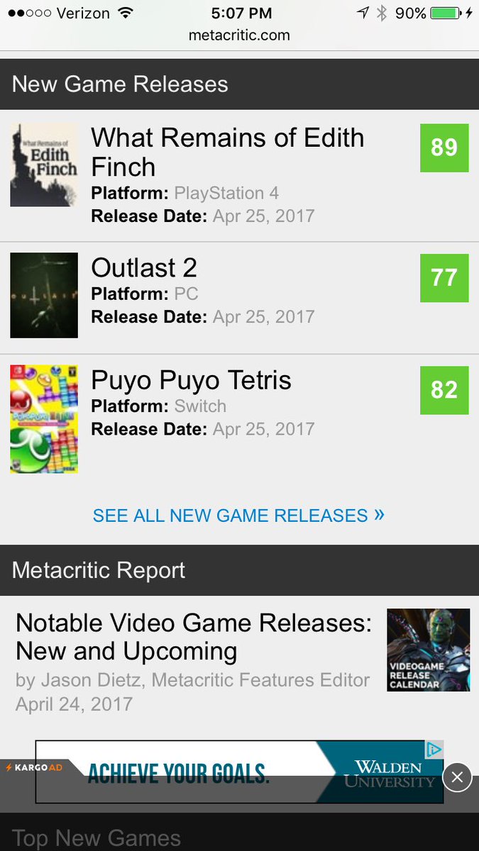 outlast 2 metacritic