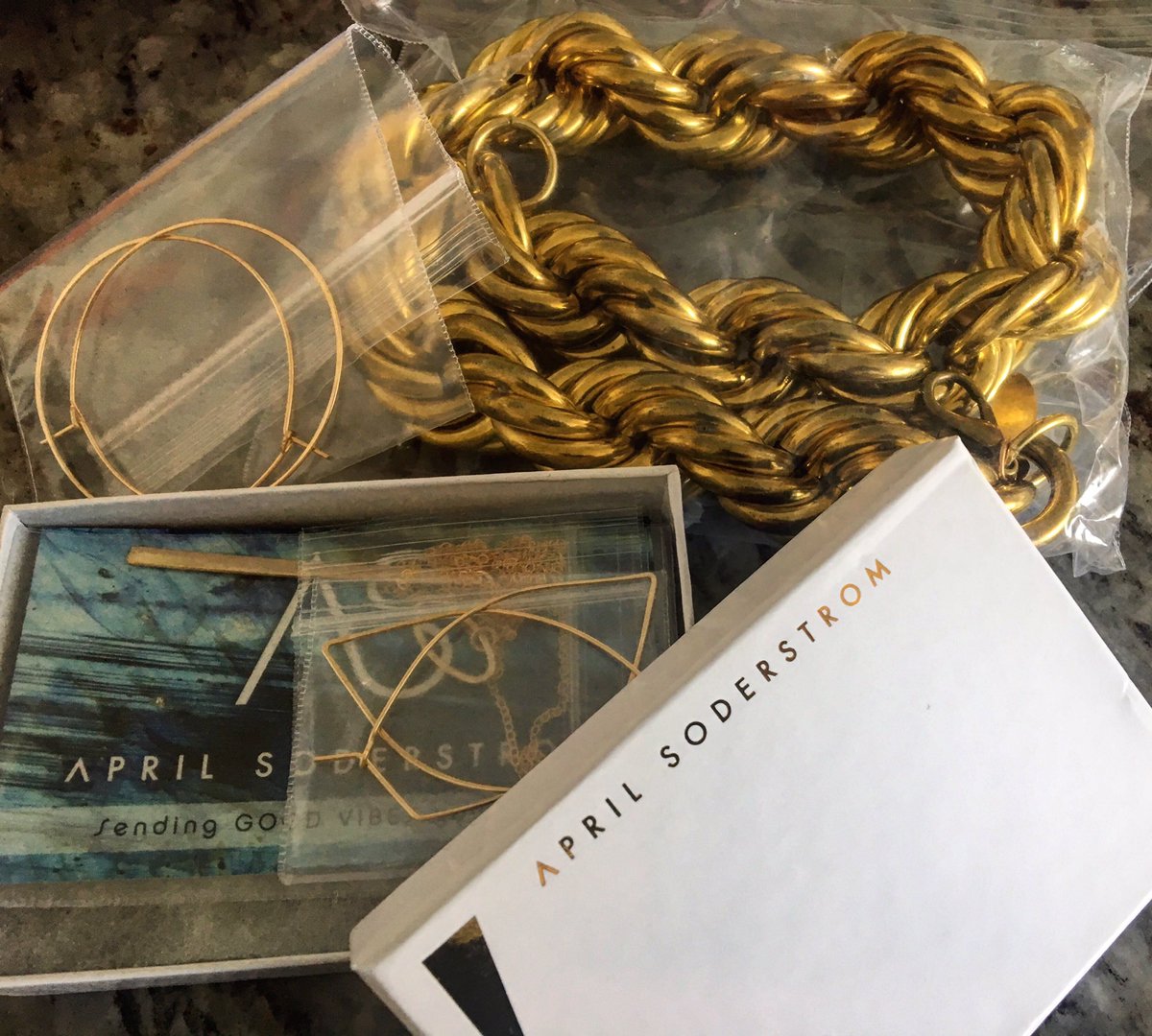 Jen_Royle's tweet image. I should&apos;ve got my mail last week. What a treat from @aprilsoderstrom! Long overdue order placement for the BEST JEWELRY! @AprilSoderstrom