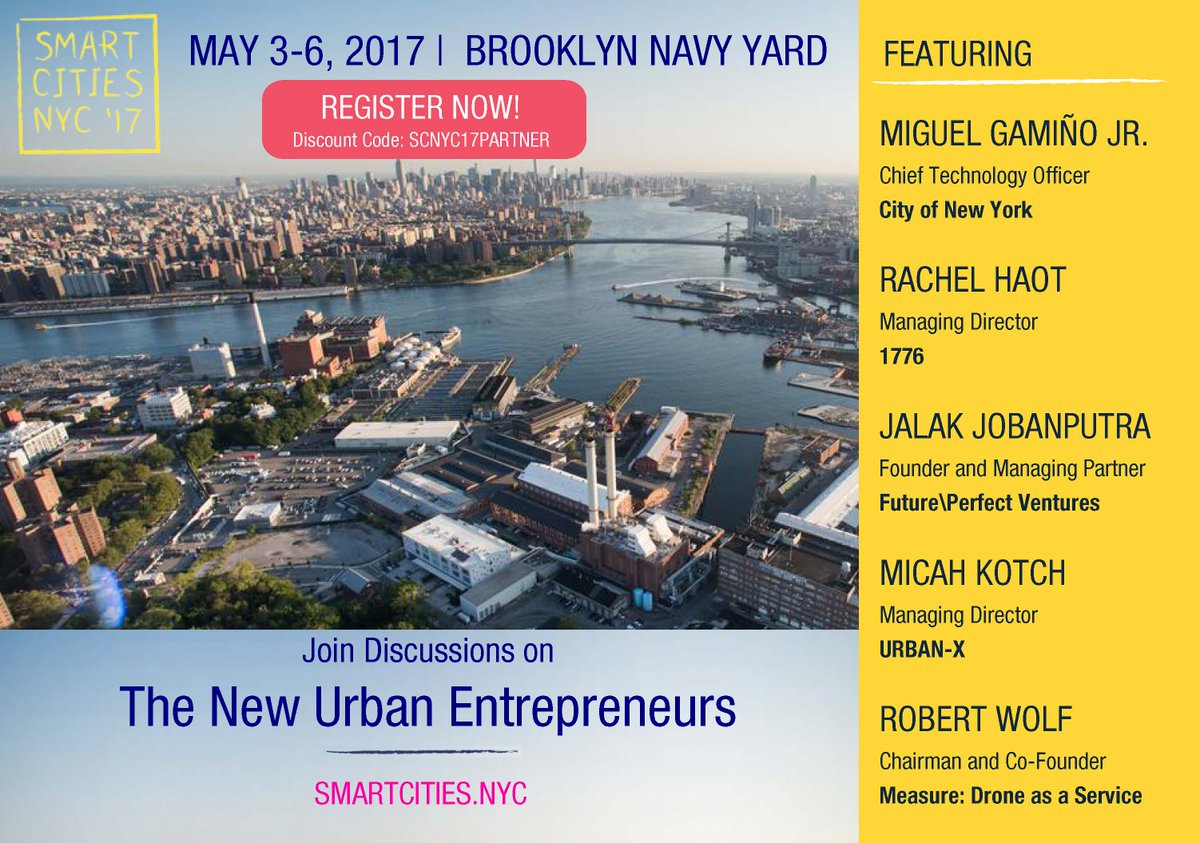 #SmartCitiesNYC17 Lucid #discount to the conference May 3-6th Put in the promo code SCNYC17PARTNER smartcitiesnyc.com #smartcities