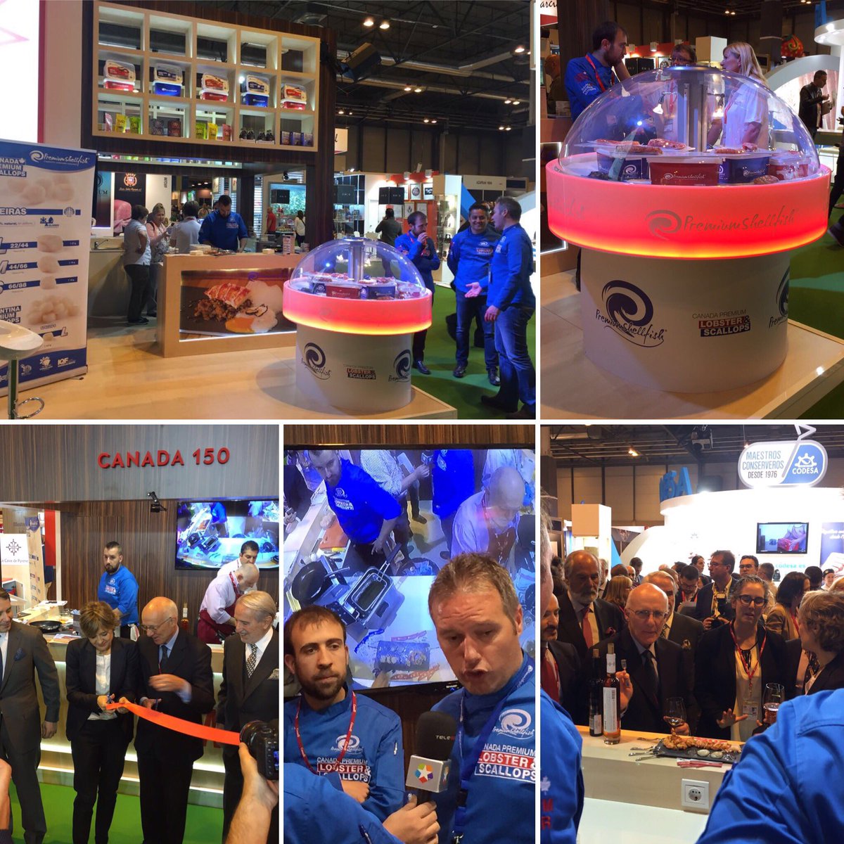 premiumshell's tweet photo. Gran primer dia en #SG17, mañana volveremos con las pilas cargadas, visitanos en stand 4E16 @SaboresdeCanada #premiumshellfish https://t.co/sLM7hxBdFX
