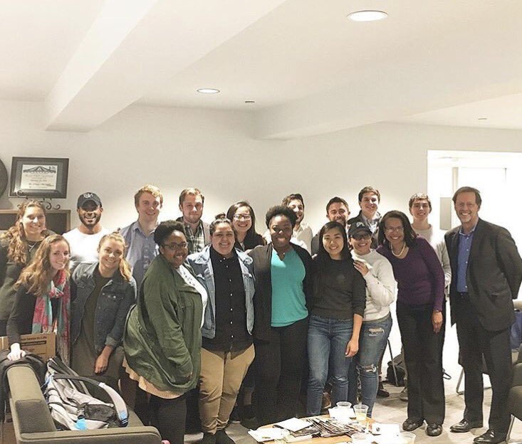 DanPorterfield's tweet photo. Cool sending off all these seniors (and more) to @TeachForAmerica @AdvisingCorps @CityYear @KIPP &amp; @PeaceCorps! | #whyitworks @OSPGDatFandM https://t.co/wUs8OotYEd