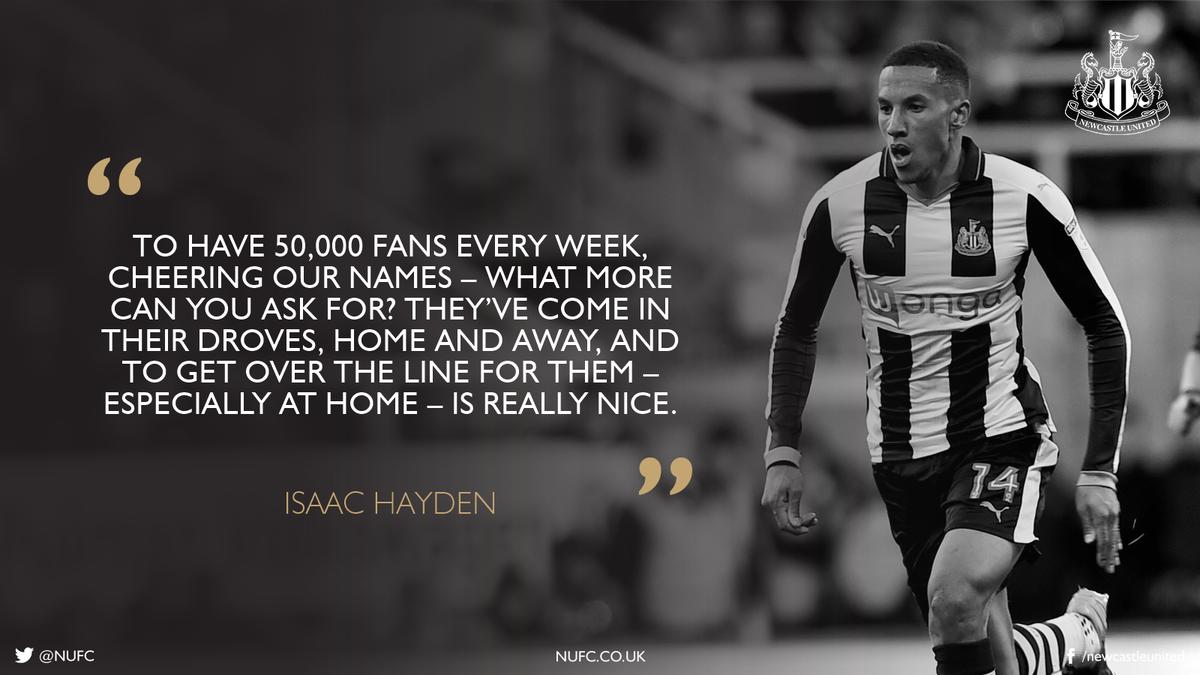 NUFC's tweet photo. ISAAC HAYDEN says winning promotion to the @premierleague with #NUFC is the best moment of his career to date

👉🏽 https://t.co/iSxK8q0fTY https://t.co/xeX9hbaKBa
