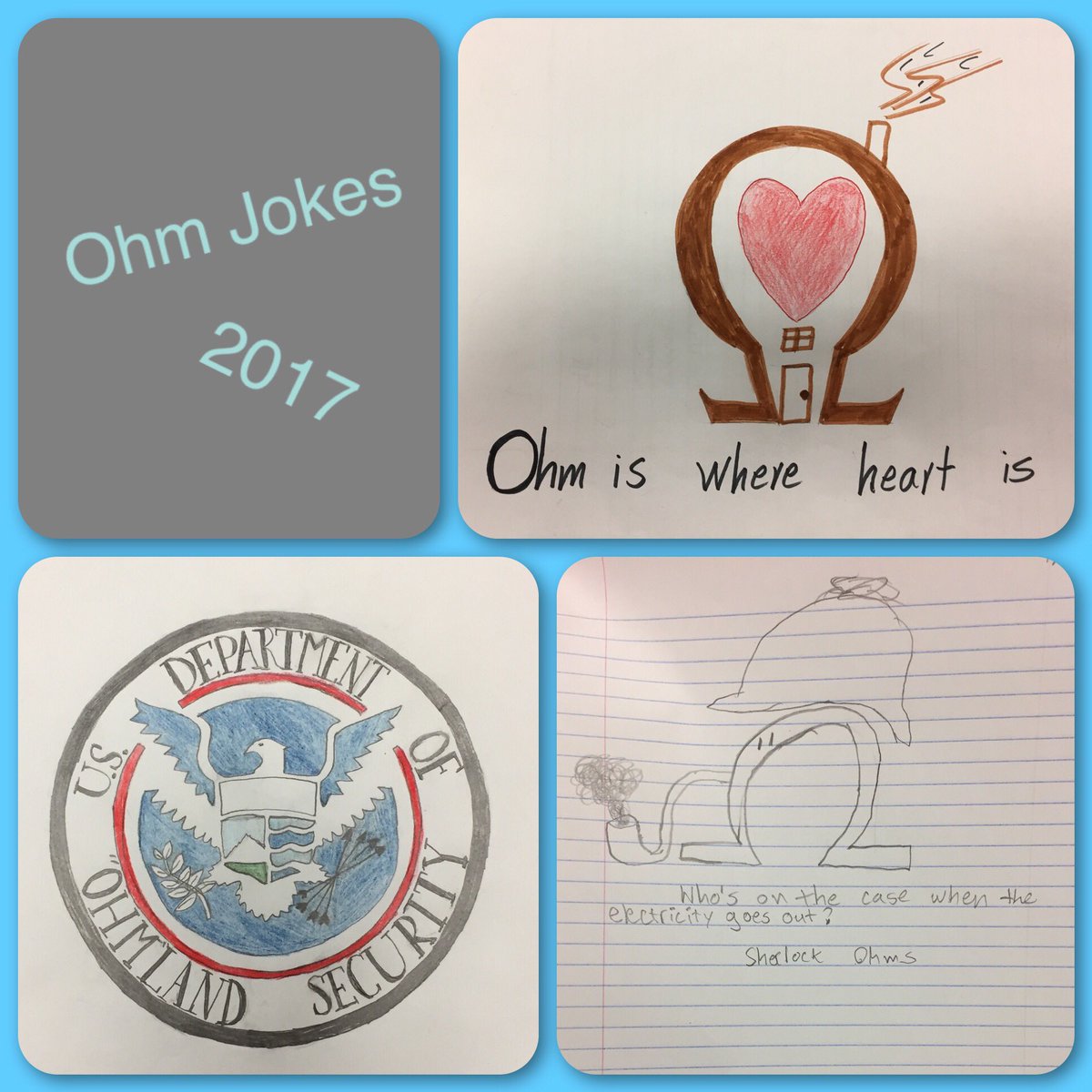 tssimons's tweet image. JC Phys wk 14: Some of this year's Ohm Jokes 💙✈️😜 #ProudToBeAJet #MCSLearn #MCSConnect