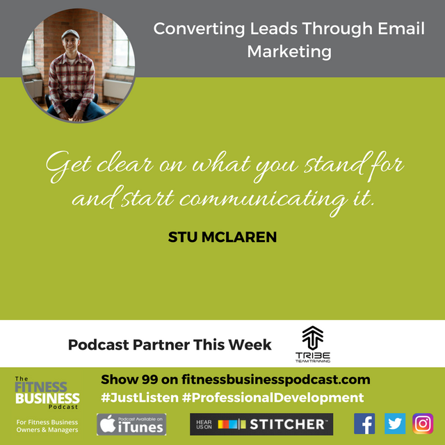 fitbizpodcast's tweet photo. Get clear on what you stand for and start communicating it @StuMcLaren #Show99 #JustListen #FitnessBusiness https://t.co/0cT45Vb8Me https://t.co/nya0jeBmoA
