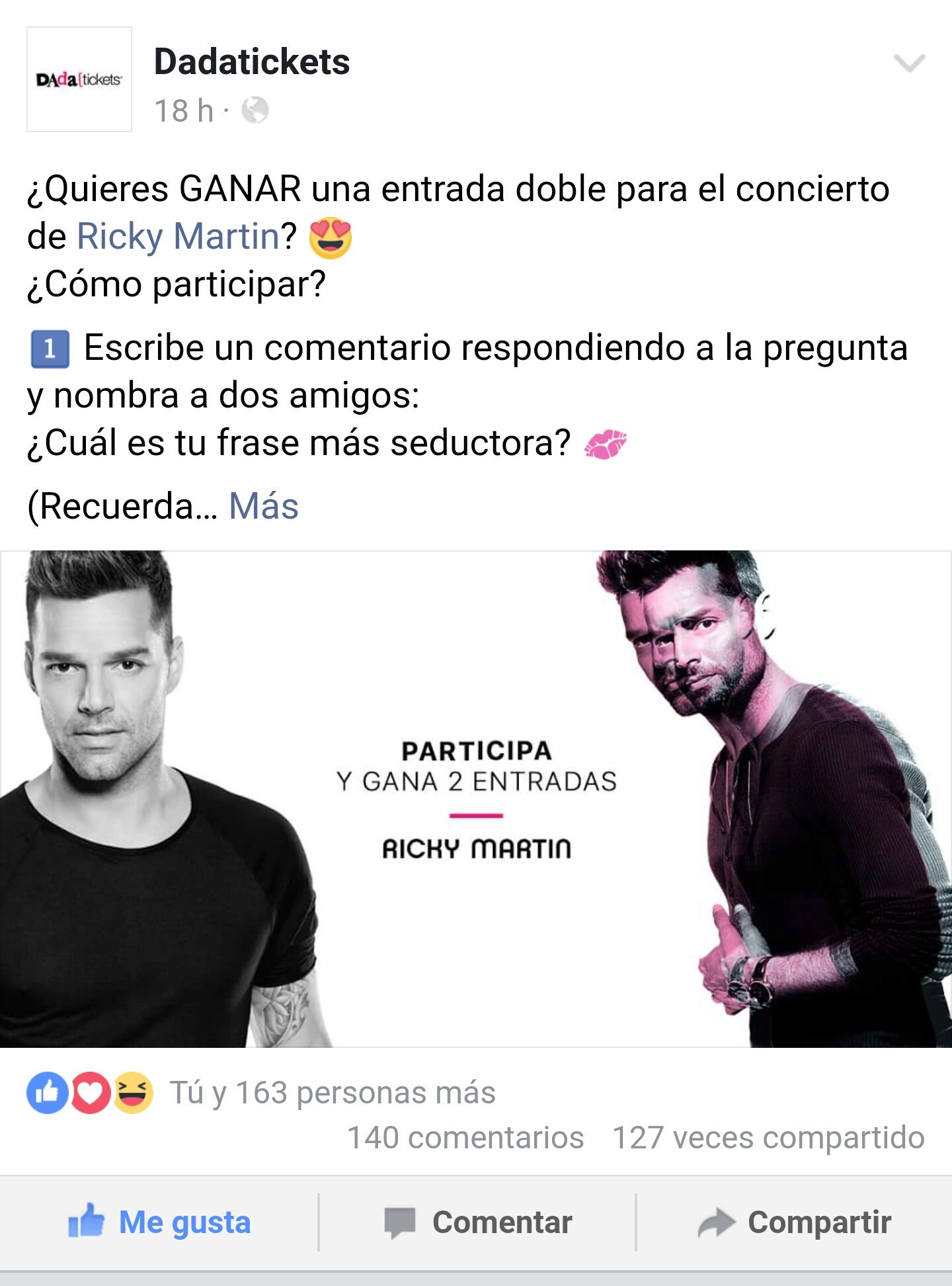 RICKY MARTIN ESPA‘A on Twitter "Quieres ganarte una entrada doble para los shows de ricky martin en Espa±a sigue instrucciones â¬‡