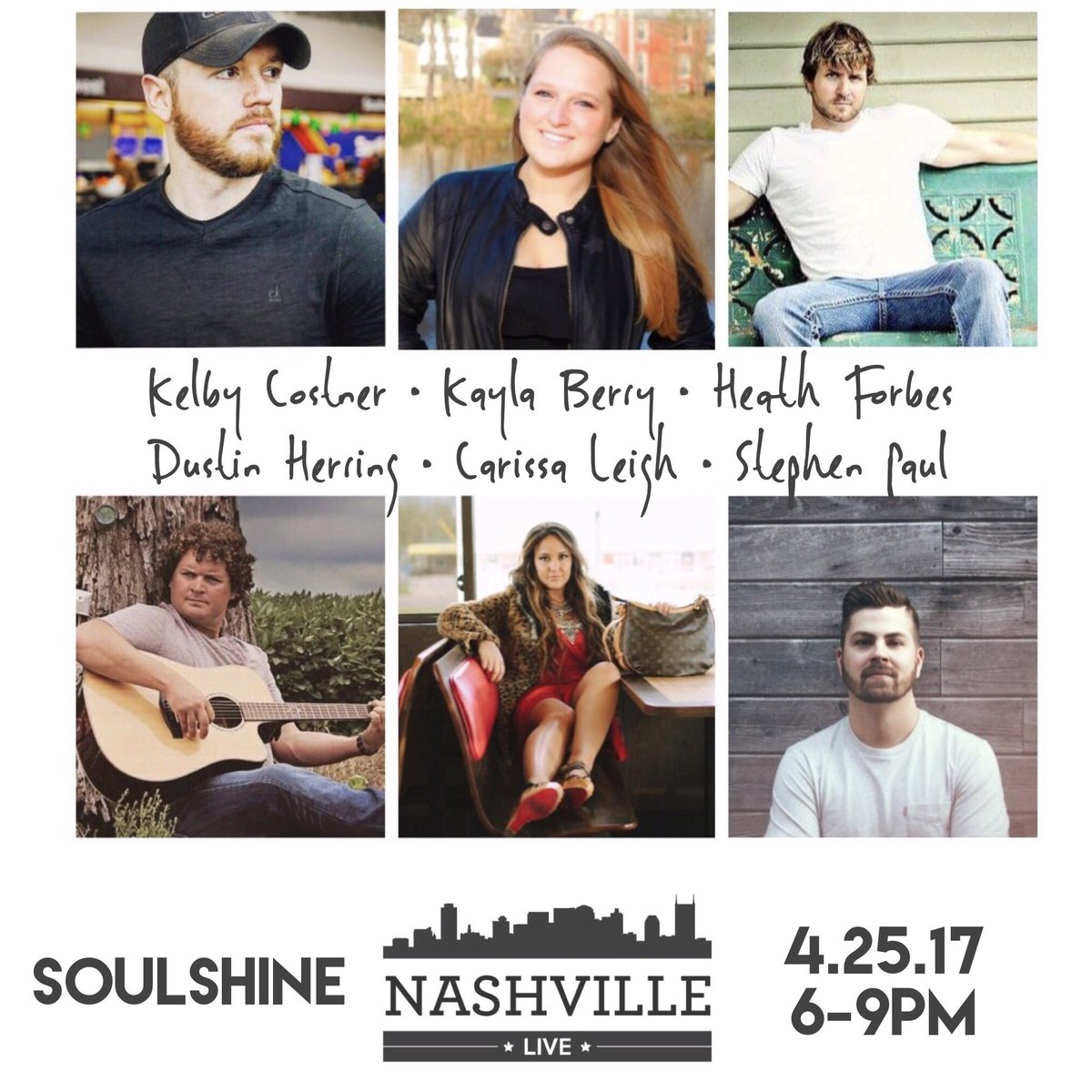 Tuesday night!! <a href="/SoulshineNash/">Soulshine TN</a> 6-9!!!