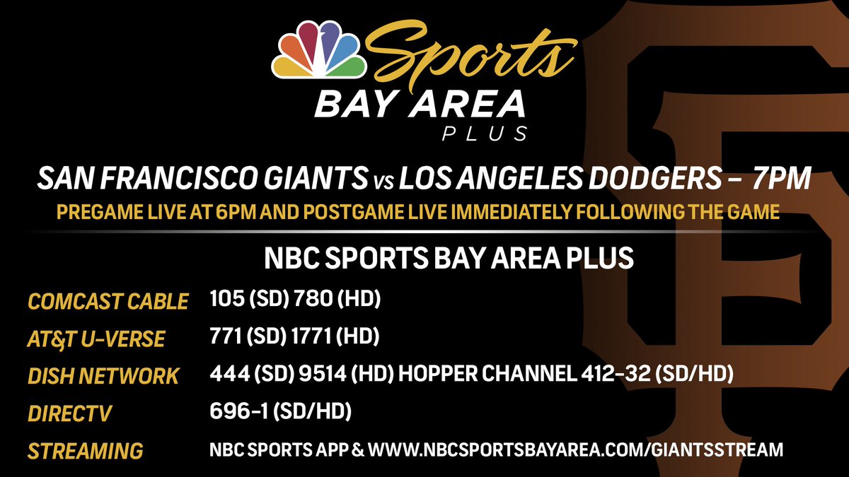 Sfgiants On Twitter Channel Alert Sfgiants Will Be On Nbc Sports Bay Area Plus Tonight Https T Co 0gkfo9skza