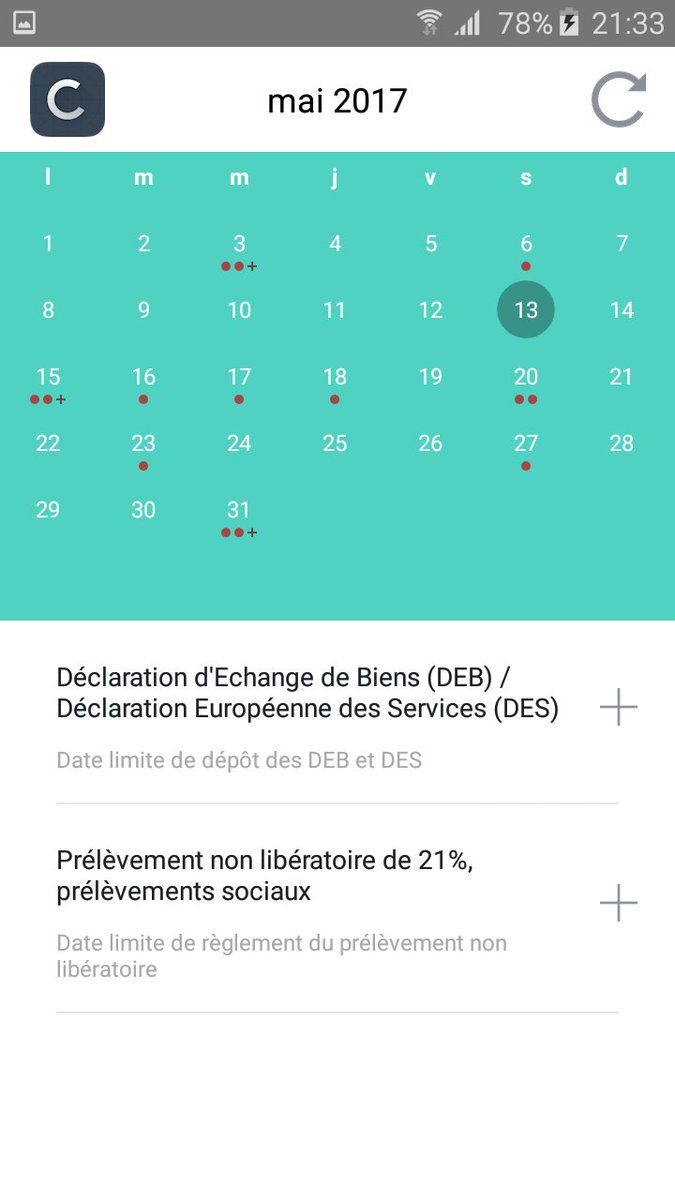 CapCompta's tweet image. @CapCompta crée sa première application @android gratuite et sans pub : 
Le calendrier fiscal des Professionnels :
goo.gl/KHXZ8i