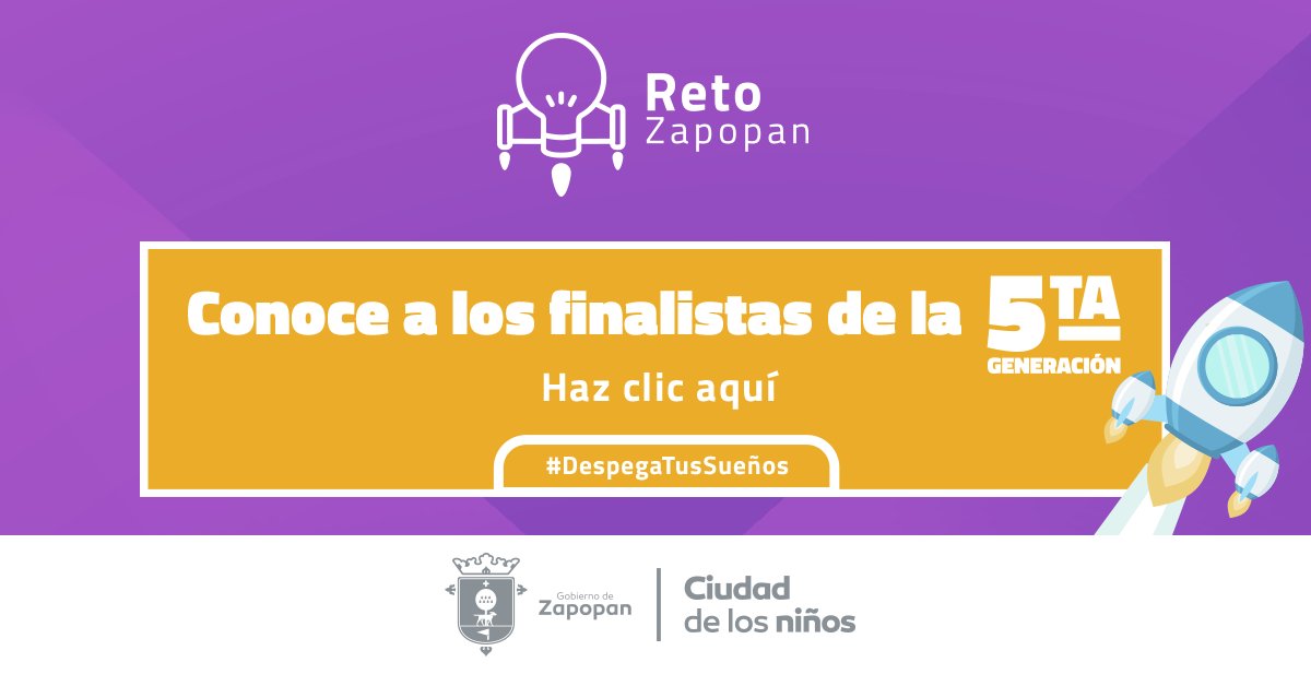 Reto_Zapopan's tweet photo. 🚀 Conoce el listado de los proyectos finalistas que están a un paso de la 5ta. generación de #RetoZapopan https://t.co/vhDvdfdczi https://t.co/ygkXvsos0Z