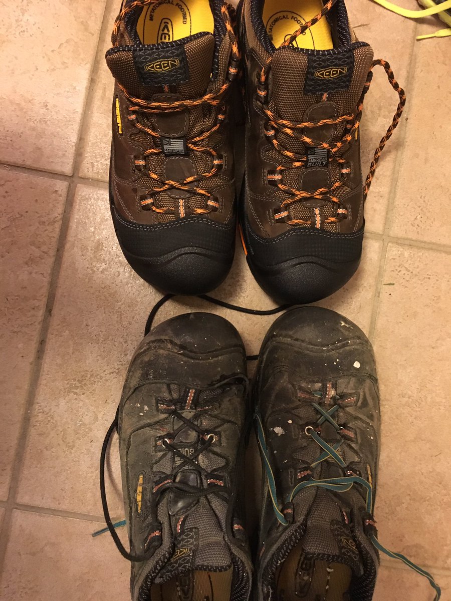 Out with the old and in with the new <a href="/KEEN/">KEEN</a> work shoes. The best work shoes I've ever owned.