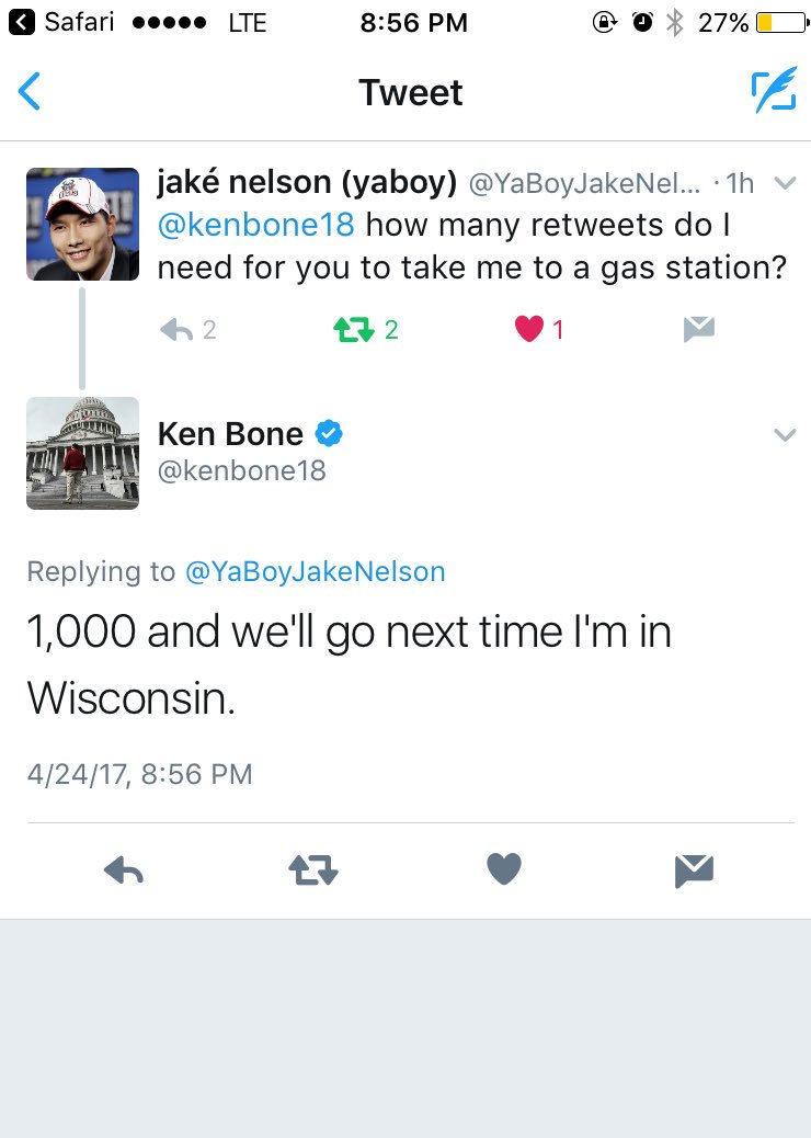 YaBoyJakeNelson's tweet photo. Consider it done. @kenbone18 https://t.co/WRkZn7nAiy