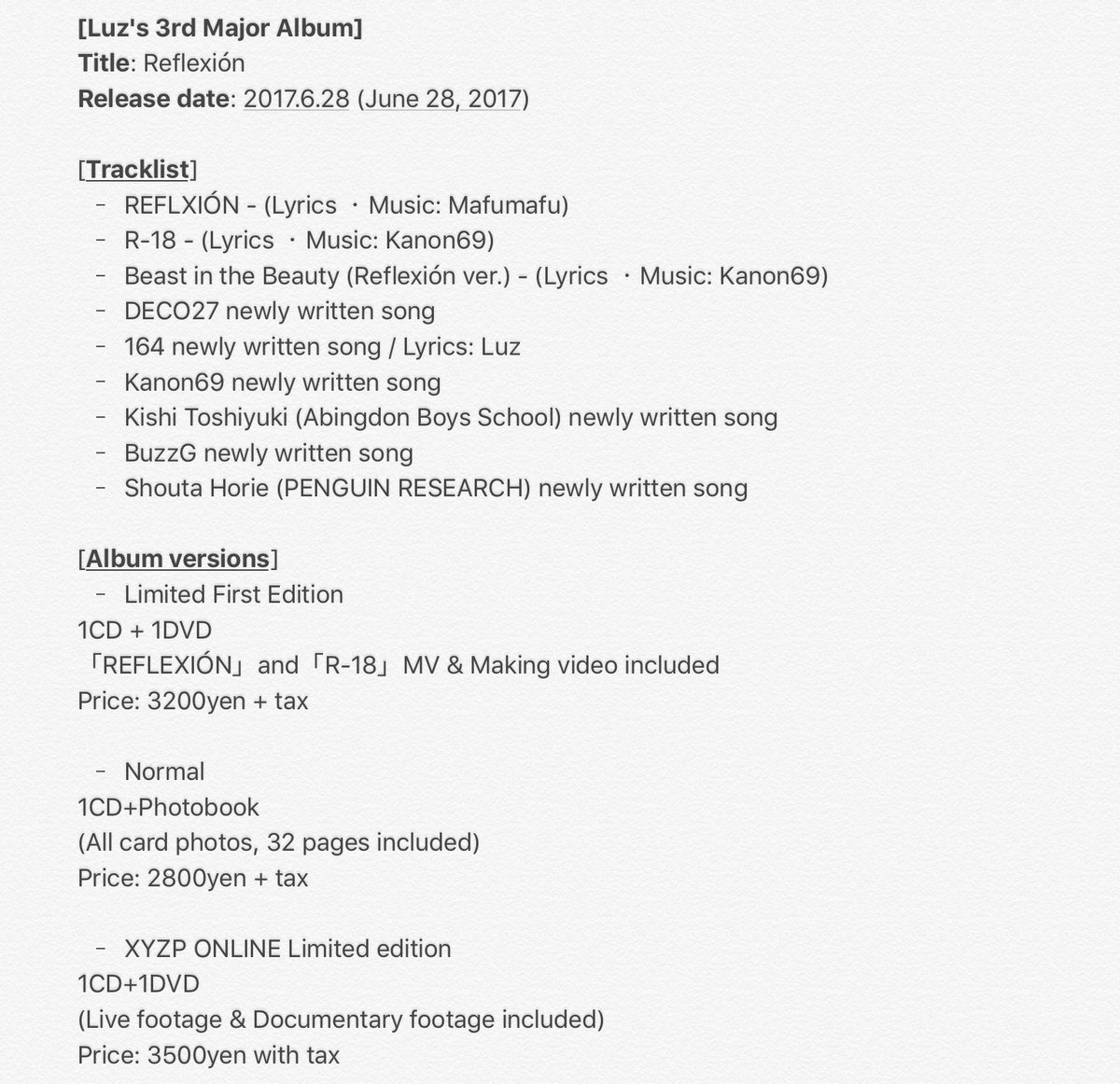 Bria Translation Luz Announced His 3rd Album With New Songs By Mafumafu Kanon69 And Others Tweets Congratulating Him From His Friends T Co Hv2zqkw8id
