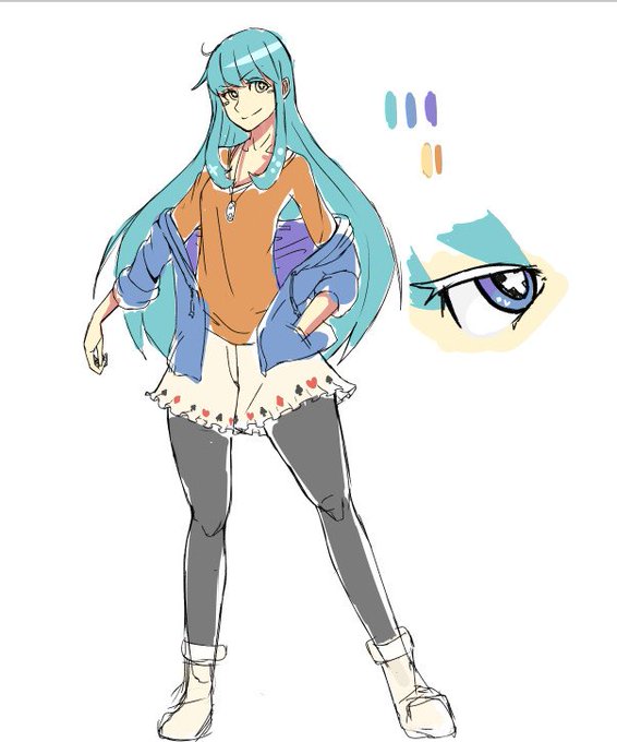 次書く依頼?リクエスト?の絵に使う予定のキャラ案01(仮) 