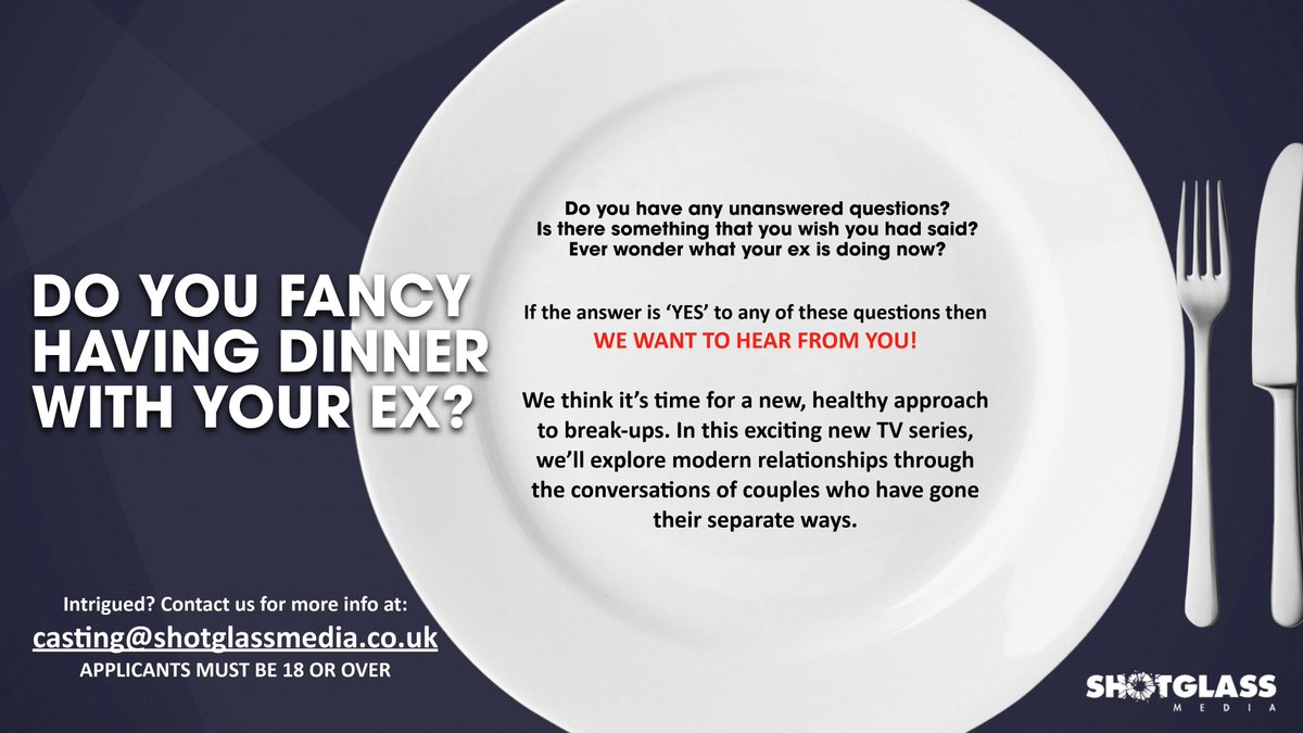 <a href="/getmeontelly/">Casting Queen</a> Hello - we're casting a new and exciting BBC Three show

What would you say to your ex? 

Please RT! X