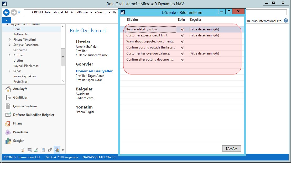 MSNavapp's tweet image. #dynamicsnav2017 ile kullanıcılar stok bitimi, müşteri kredi limiti gibi bildirim kurallarını değiştirip, veri giriş kontrolünü ele alırlar.