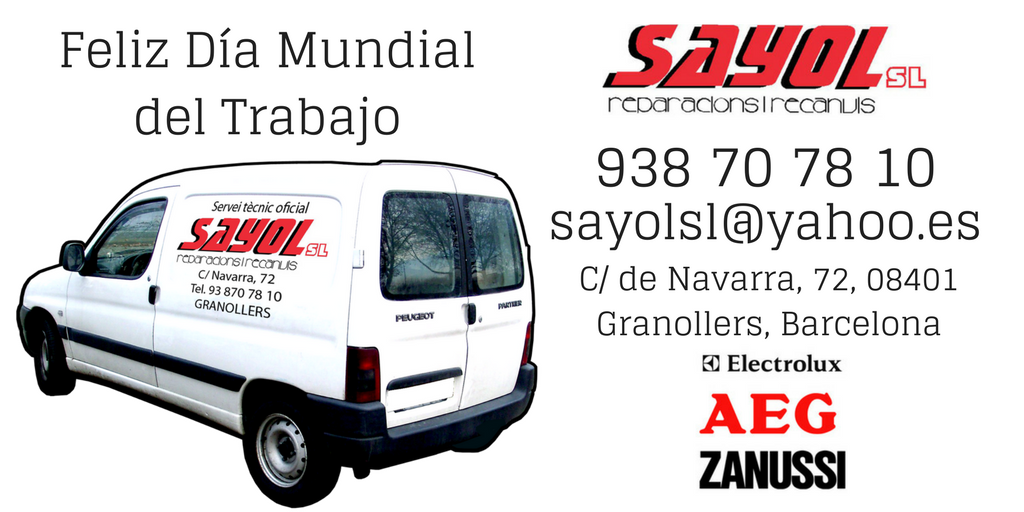 sayolsl's tweet photo. Sayol #Reparaciones #Recambios #electrodomesticos @Electrolux_es @aeg @Zanussi #DiaMundialdelTrabajo #Granollers  https://t.co/z3Gll6N0mK https://t.co/ENQnfW6V4F