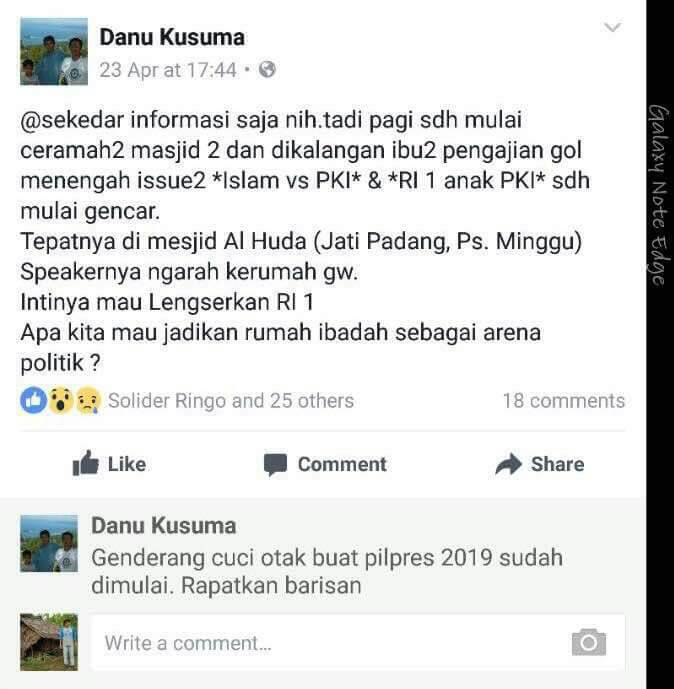 Politisasi masjid terus berlanjut sampai 2019 #AdiliRizieq