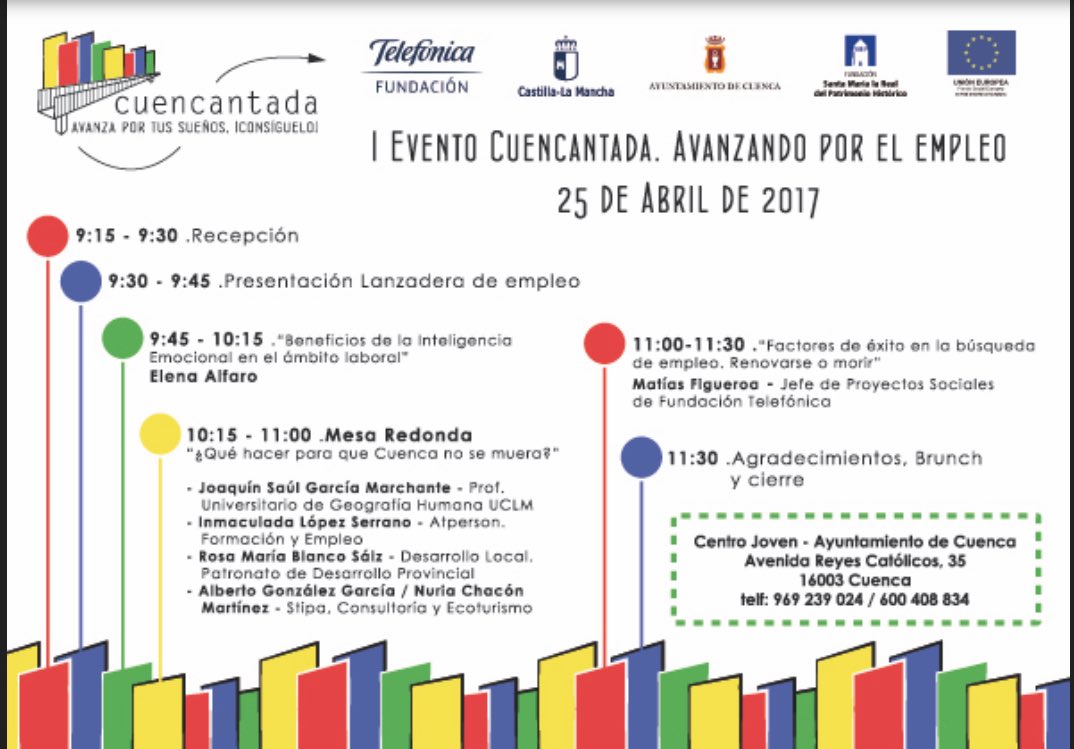 ¡Hoy #Cuencantada celebra su Evento Profesional! Os esperamos en el Centro Joven de Cuenca ¿te lo vas a perder? @Lanzaderas_EES 😎🚀