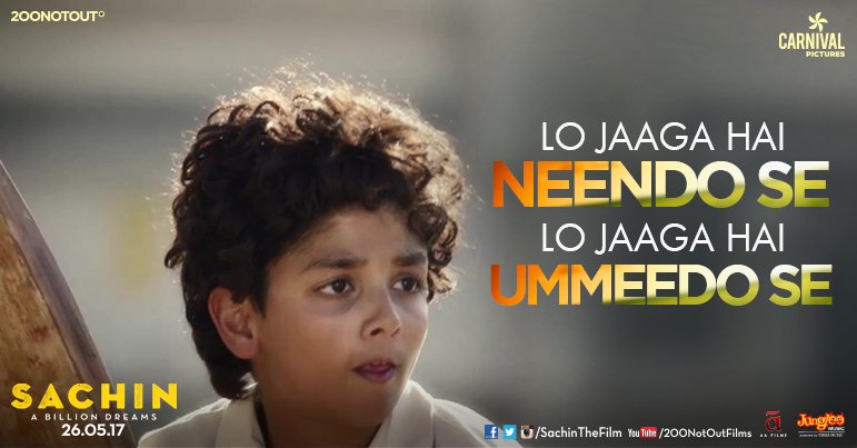 SachinTheFilm's tweet photo. #HindMereJind by @arrahman is a beautiful melody to our legend's story, a must watch: https://t.co/LYhJS1e6qD
#SachinABillionDreams https://t.co/mAQKp0PeDj