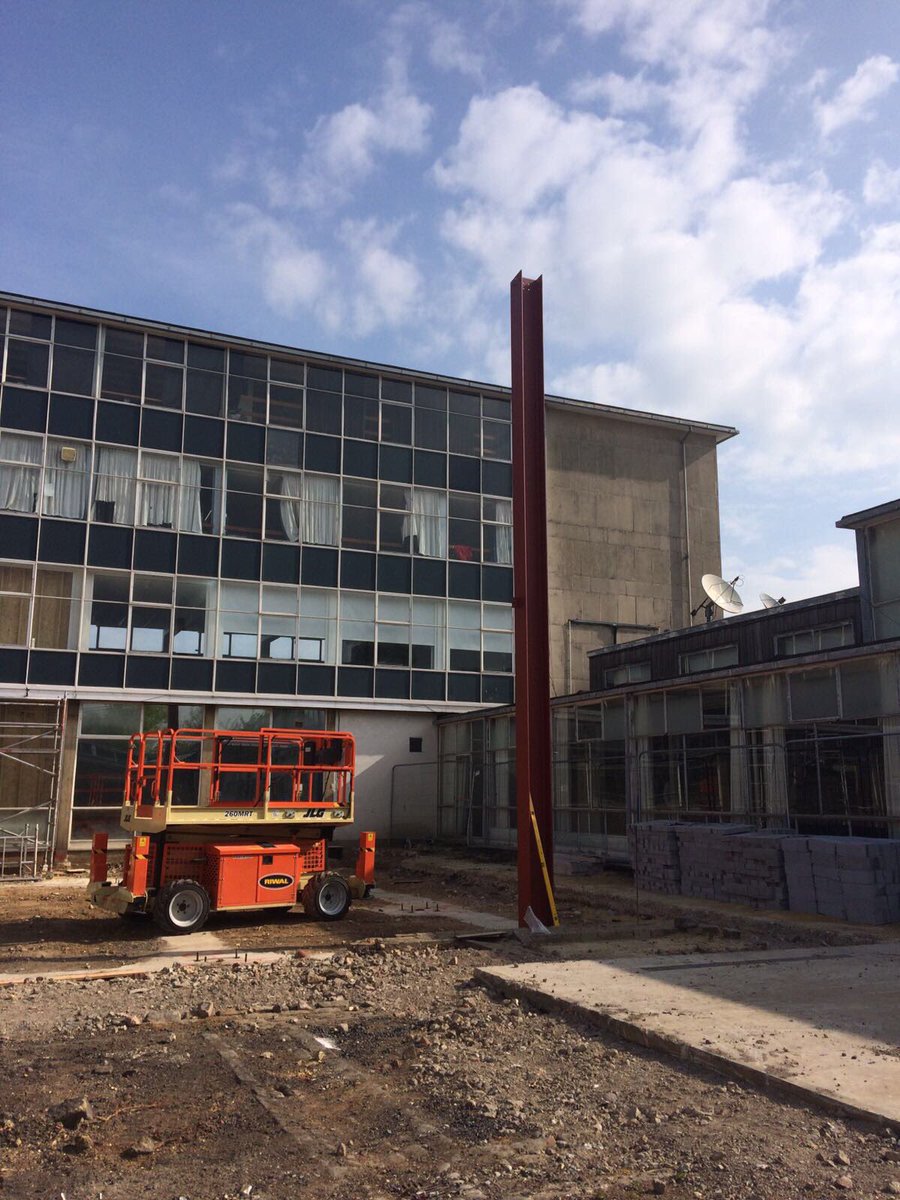 BECCONSTRUCTION's tweet image. Great to see Steel Frame going up at Simon Langton School - Tong Centre @BDBDesignLLP @WoodleyColesLLP