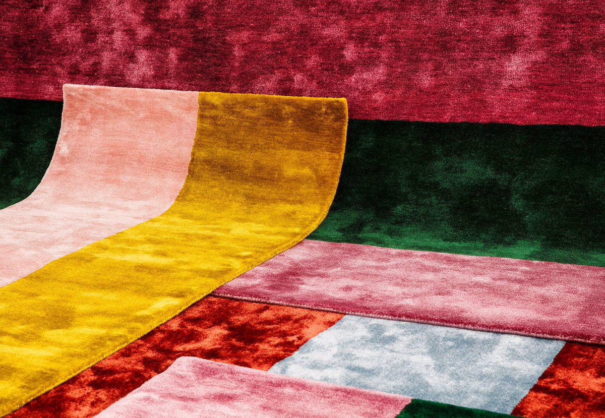 Normann Copenhagen have taken colour blocking to a whole new level with the new Pavillion Rug. Designed by Britt Bonnesen. #danishdesign