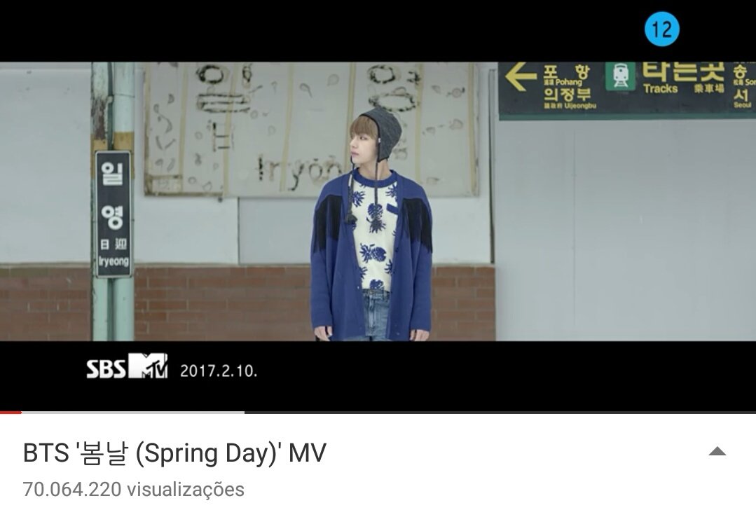 ForBTSARMYBr's tweet photo. [INFO #BTS] O MV Spring Day alcançou os 70M de visualizações!
 
Fighting Army's!  
#SpringDay70M ➡ #SpringDay100M https://t.co/Xq1ZmlGdeo