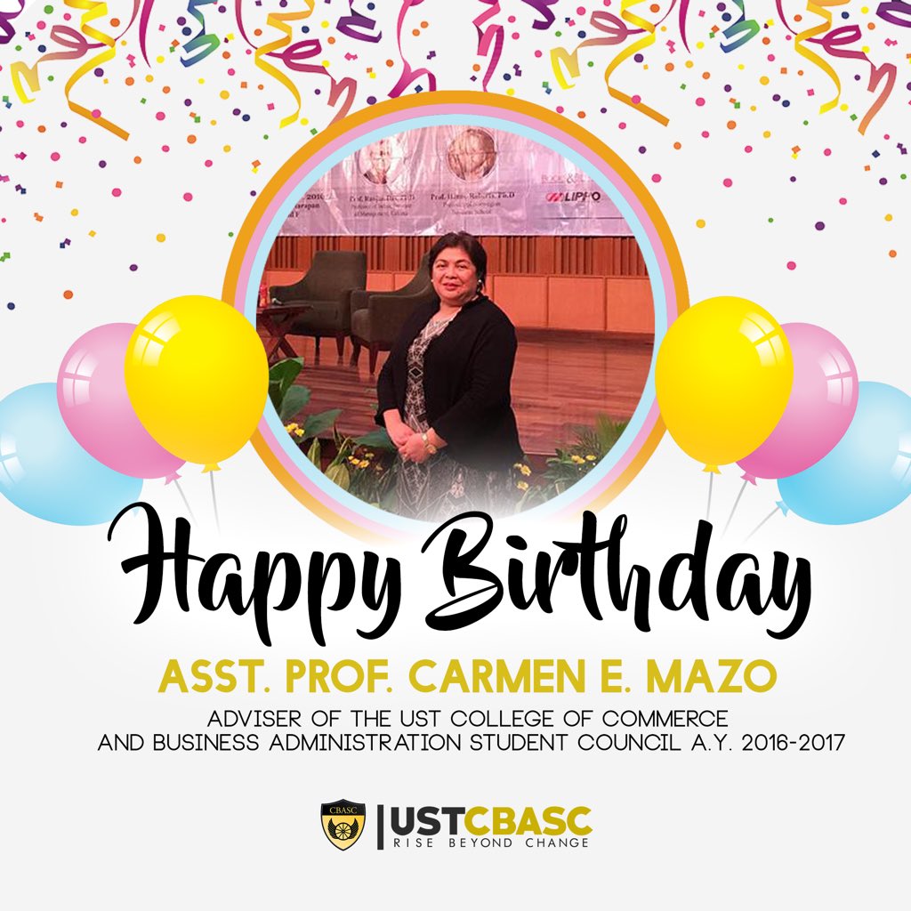 USTCBASC's tweet photo. #CBASCFeature Happy Birthday, Ma'am Mazo π
You've brought out the best in us and you continue to inspire us in serving the college. https://t.co/ECHoYD6cgc