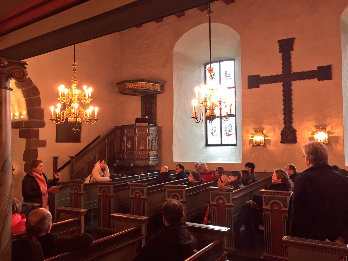 LineMBonde's tweet image. Day two of Jerusalem in Medieval Scandinavia; first stop Borre Church #tracingthecode