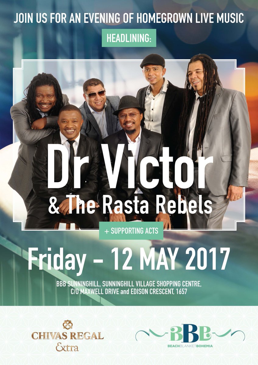 Join us for an evening of homegrown live music with Dr Victor &amp; The Rasta Rebels on the 12th of May! #drvictor #livemusic #dancing
