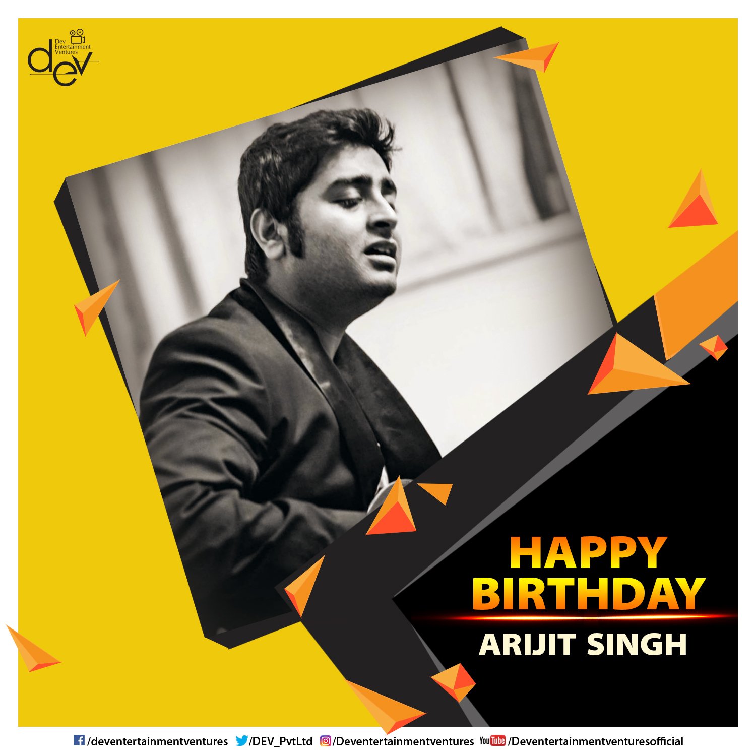 Happy Birthday to Arijit Singh. The master of melody, who has captivated the entire nation.  