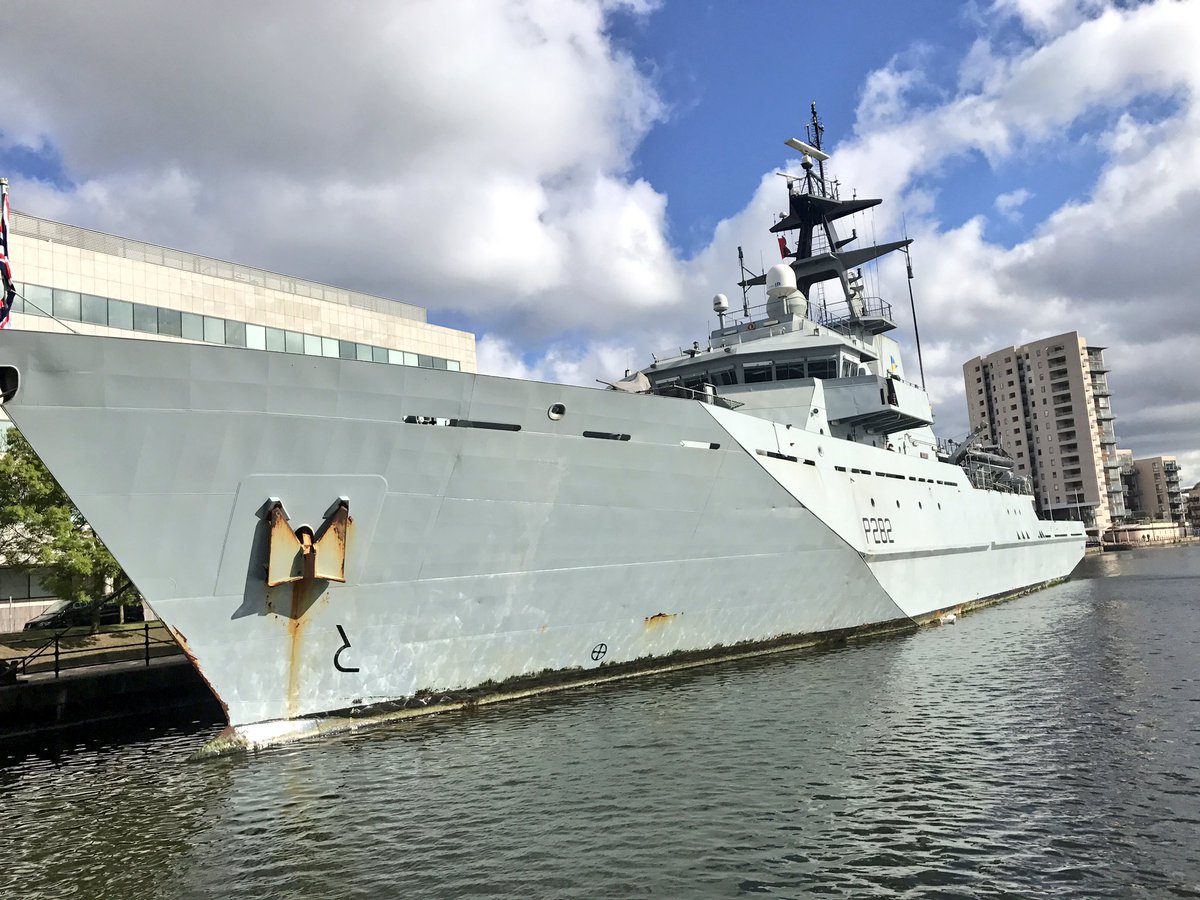 itsoncardiff's tweet photo. The HMS Severn patrol vessel has docked at Cardiff this morning. She will be here for 2 days before resuming her duties. #visitcardiffbay https://t.co/uFJQqFFdoC