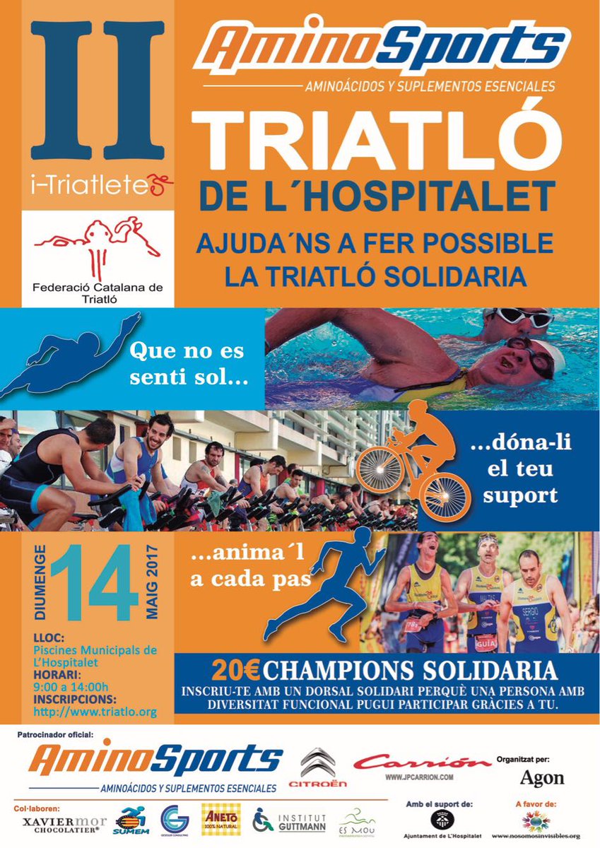iTriatletes's tweet photo. II Triatlò Indoor L'Hospitalet @iTriatletes
Modalitats : SPRINT, SUPERSPRINT i DIVERSITAT FUNCIONAL https://t.co/JXqLnXrTum