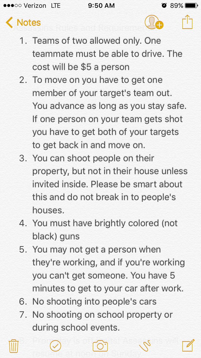 blhs_section's tweet photo. Assassins Rules and Requirements. Any questions please contact @ilaen19_ https://t.co/PrxgauYFJM