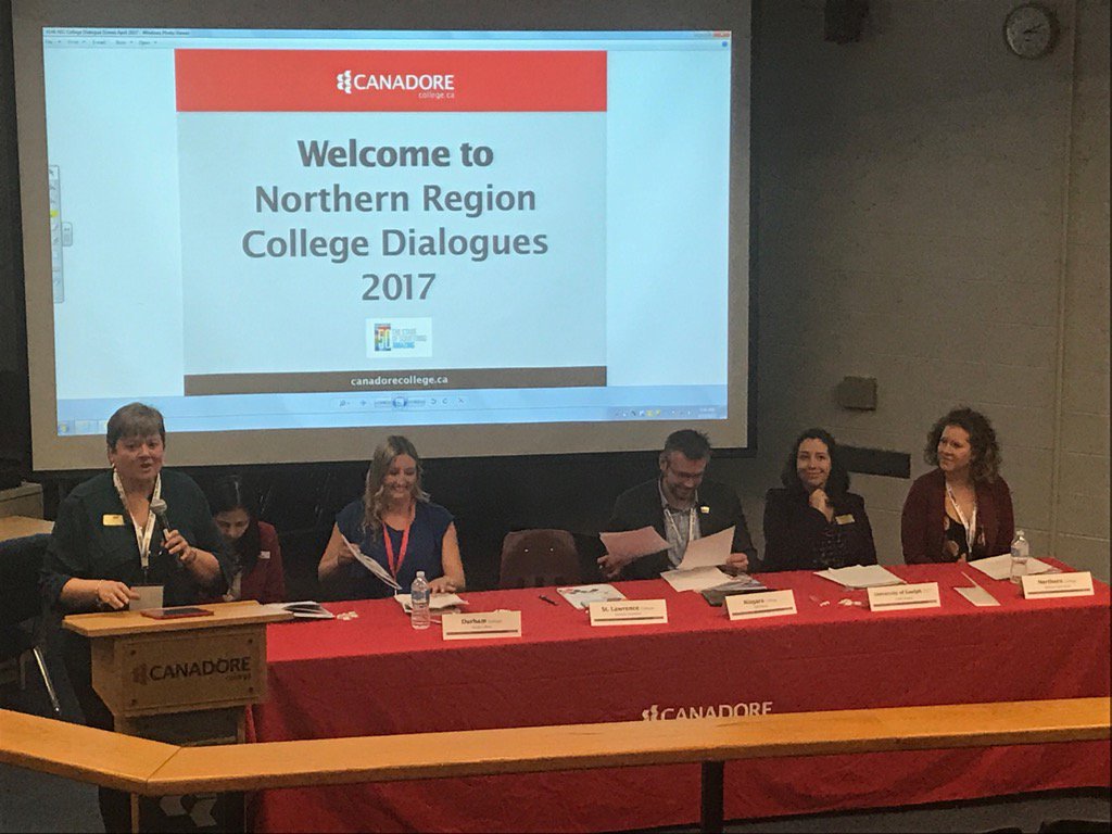 Proud to be sharing the day with our amazing 24 Ontario Colleges @cambriancollege @CanadoreCollege #collegedialogues