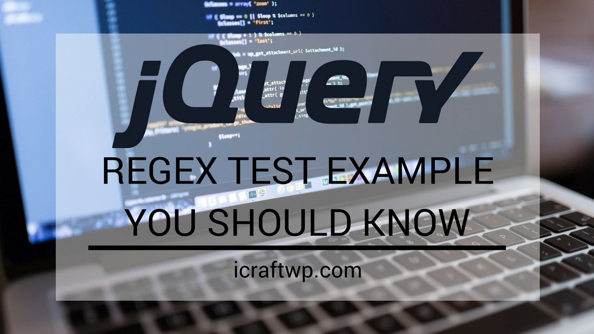 icraftwp's tweet image. jQuery Regex Test Example You Should Know
► icraftwp.com/jquery/jquery-…
#axlmulattutorial #jquerytutorial