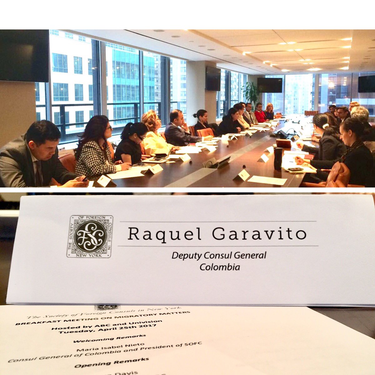 RAQUEL GARAVITO CH (@raquelgch) on Twitter photo Entre <a href="/sofcNY/">SOFC NY</a> autoridades <a href="/NYCMayorsOffice/">NYC Mayor's Office</a> <a href="/globalnyc/">NYC International Affairs</a> <a href="/NYSNewAmericans/">NYS New Americans</a> y medios <a href="/Univision/">Univision</a> articulamos esfuerzos para nuestras comunidades Entre <a href="/sofcNY/">SOFC NY</a> autoridades <a href="/NYCMayorsOffice/">NYC Mayor's Office</a> <a href="/globalnyc/">NYC International Affairs</a> <a href="/NYSNewAmericans/">NYS New Americans</a> y medios <a href="/Univision/">Univision</a> articulamos esfuerzos para nuestras comunidades