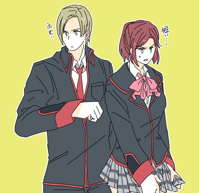 なんも בטוויטר ぶっこみ箱より リトバス制服着たレオンとクレア なんも בטוויטר ぶっこみ箱より リトバス制服着たレオンとクレア