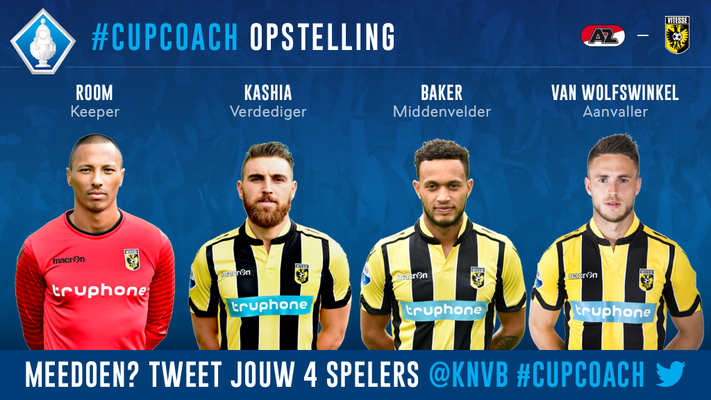 KNVB's tweet photo. @Jelmex #CupCoach is aan! ⚽🔥 RT je opstelling en daag je vrienden uit! https://t.co/Bcfg0sOo9y #KNVBBeker