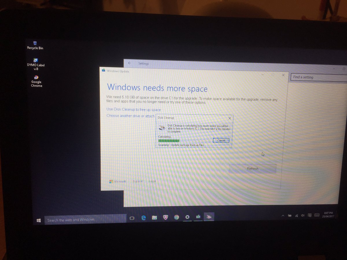 Nice one @lenovo I just got a brand #yoga300 laptop, and it's telling me no space after performing a #windows10 update for the first time