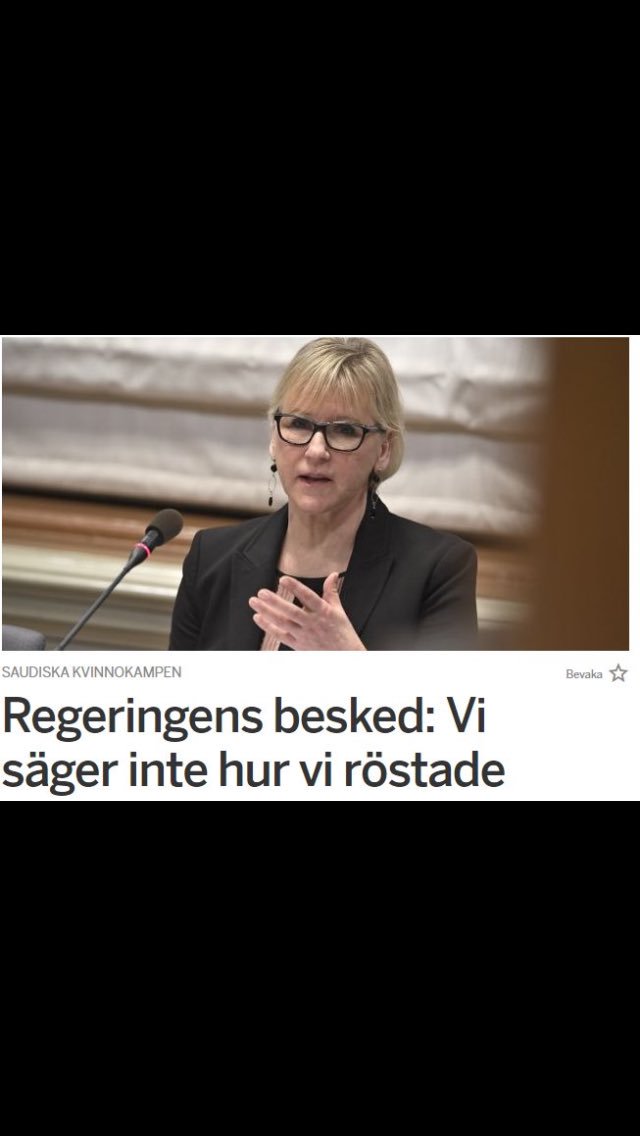 Finns bara en slutsats: Sverige röstade för Saudisk plats i kvinnokommissionen. Spiken i kistan för pilotprojektet "feministregering" #svpol