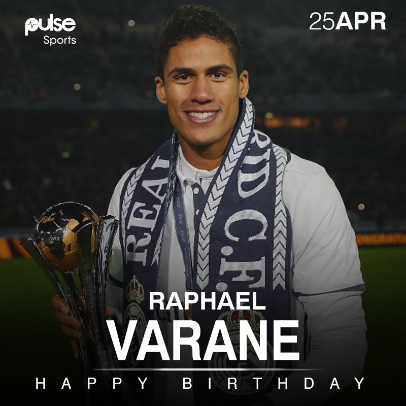 Happy birthday to Real Madrid\s star defender, Raphael Varane! 