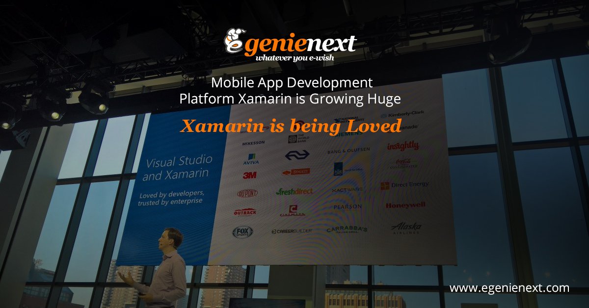 eGenieNext's tweet photo. Mobile App Development Platform Xamarin Is Growing Huge! #Xamarin #eGenieNext

Read More: https://t.co/8fCJXzzCRS https://t.co/P3xOcD79XL