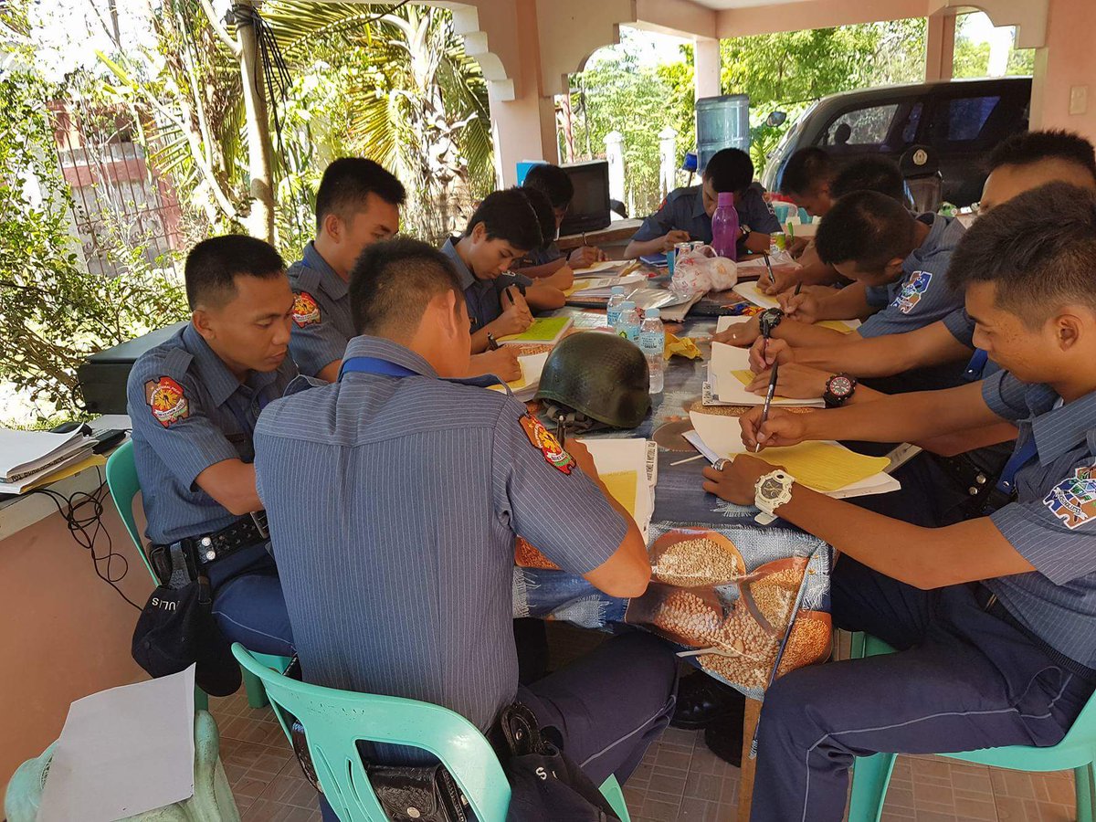 At about 1:00PM SPO1 Ana Marie P Anog conduct written exam on Criminal Procedures and lecture on Anti-Illegal Drugs Law.